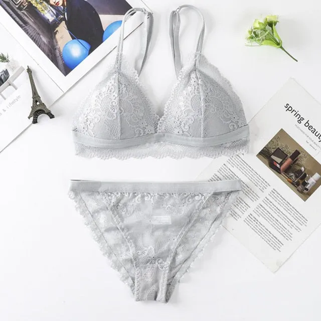 Transparent Lace Push-up Bra