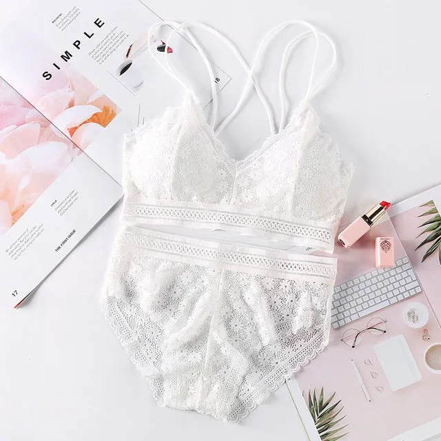 Transparent Lace Push-up Bra
