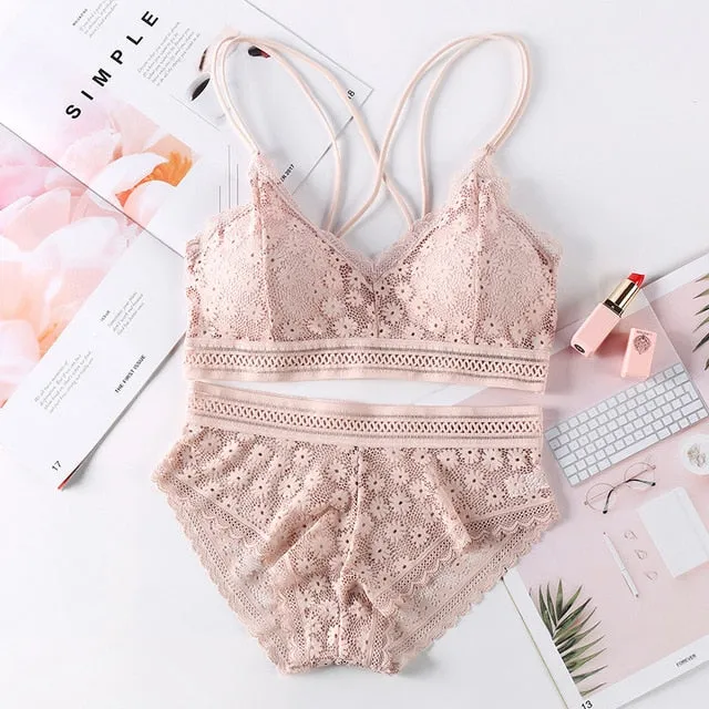 Transparent Lace Push-up Bra