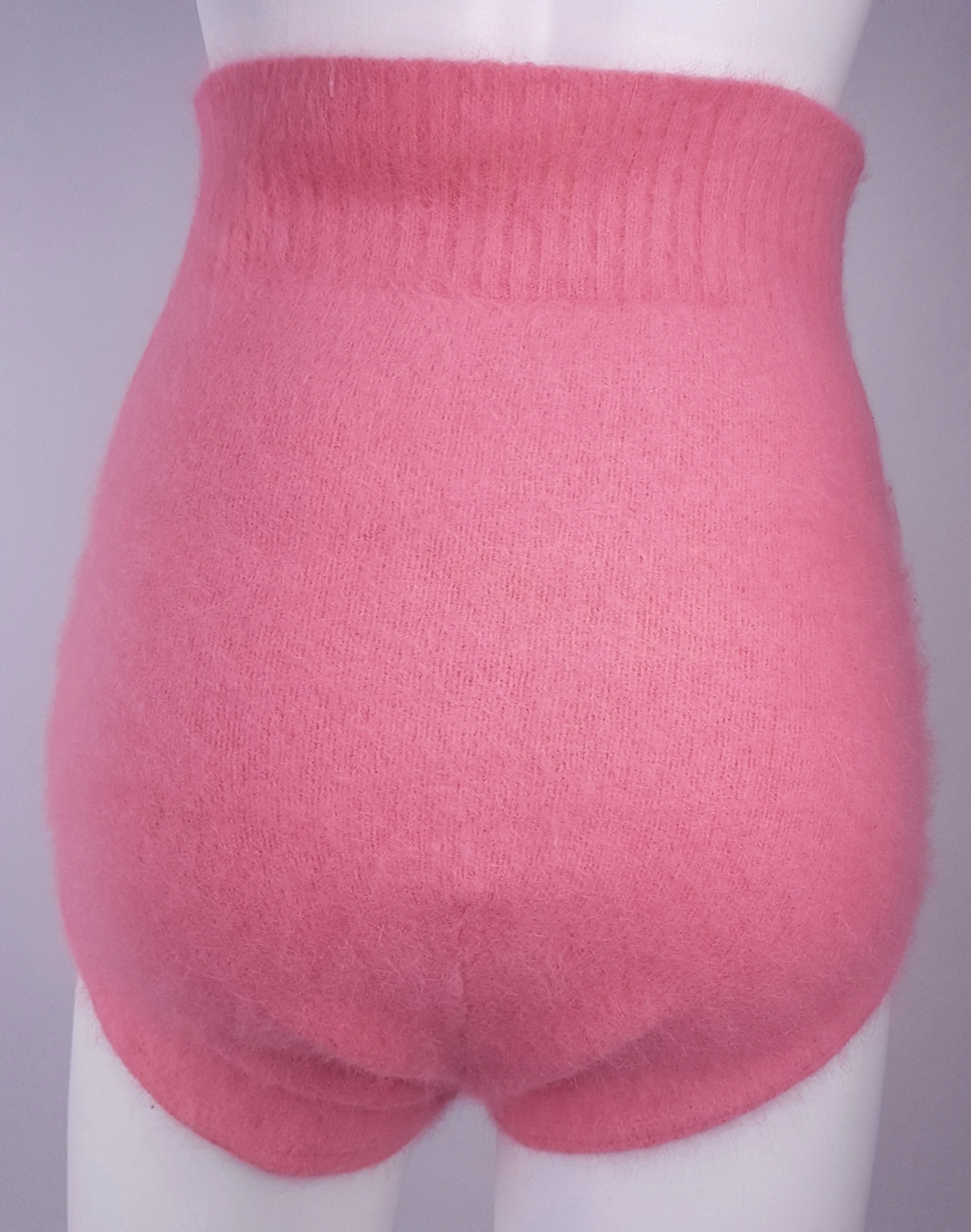 Vintage 50's | Pink Cashmere | High Waisted Shorts with Accent Buttons