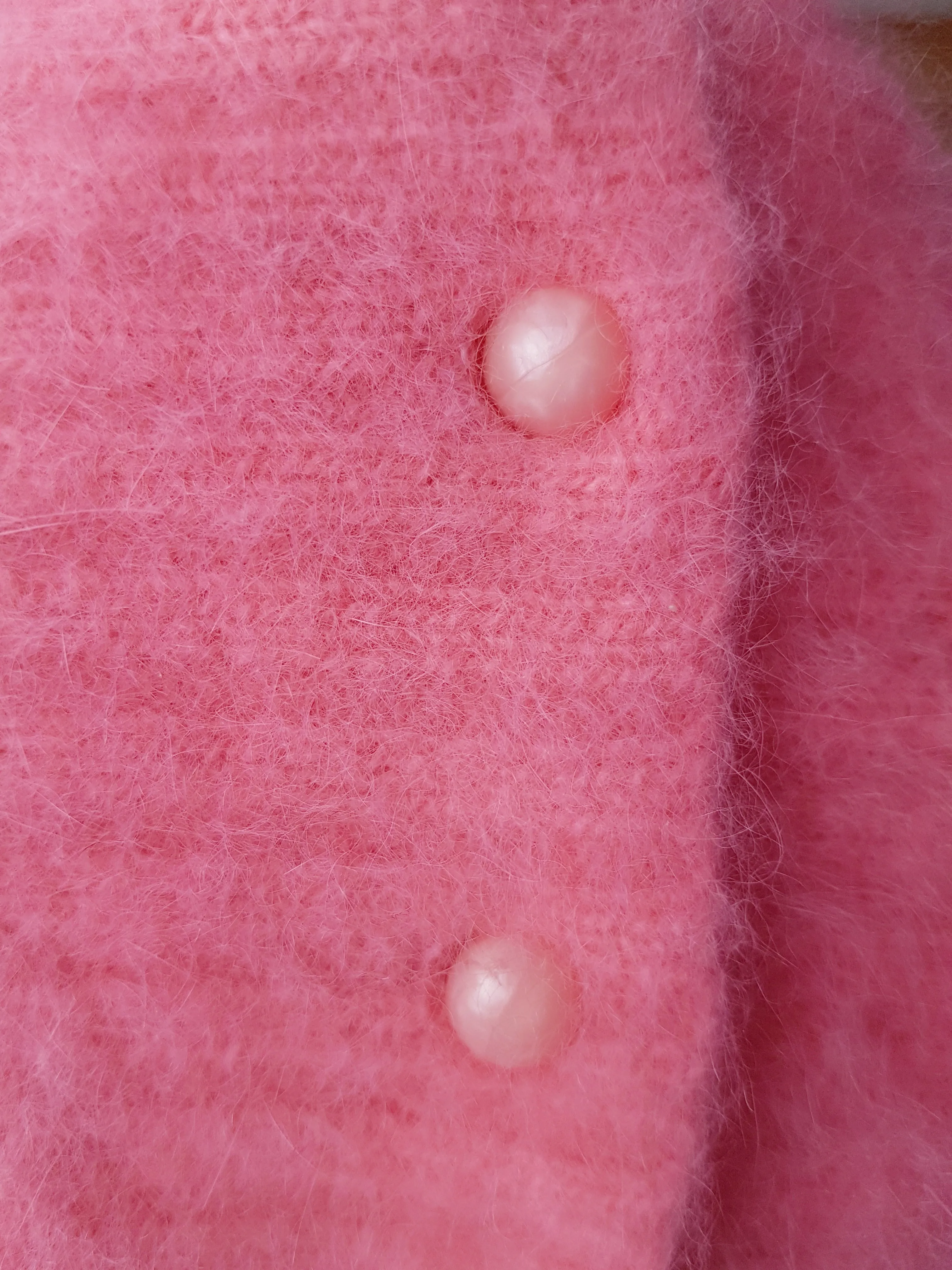 Vintage 50's | Pink Cashmere | High Waisted Shorts with Accent Buttons