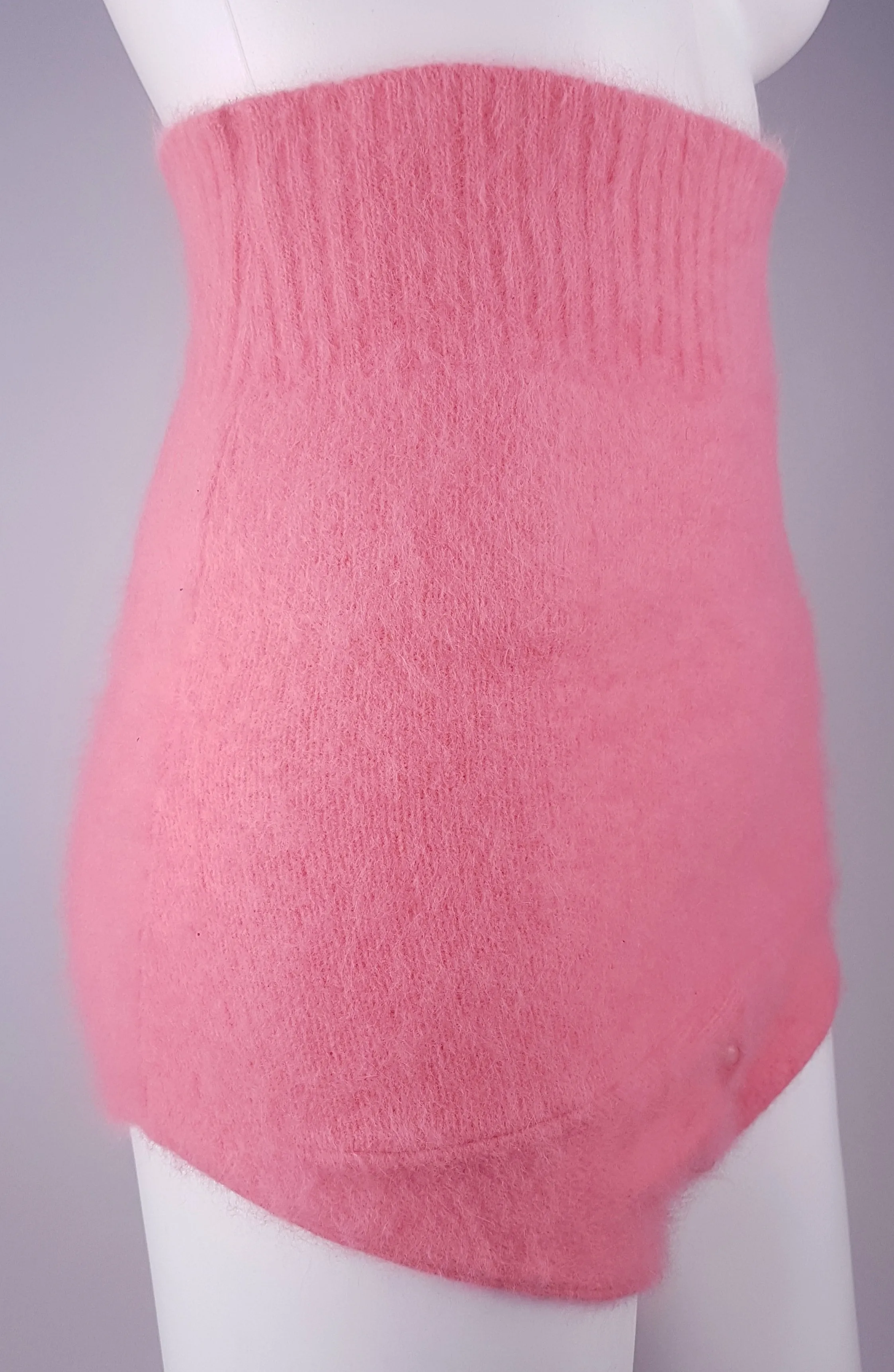 Vintage 50's | Pink Cashmere | High Waisted Shorts with Accent Buttons