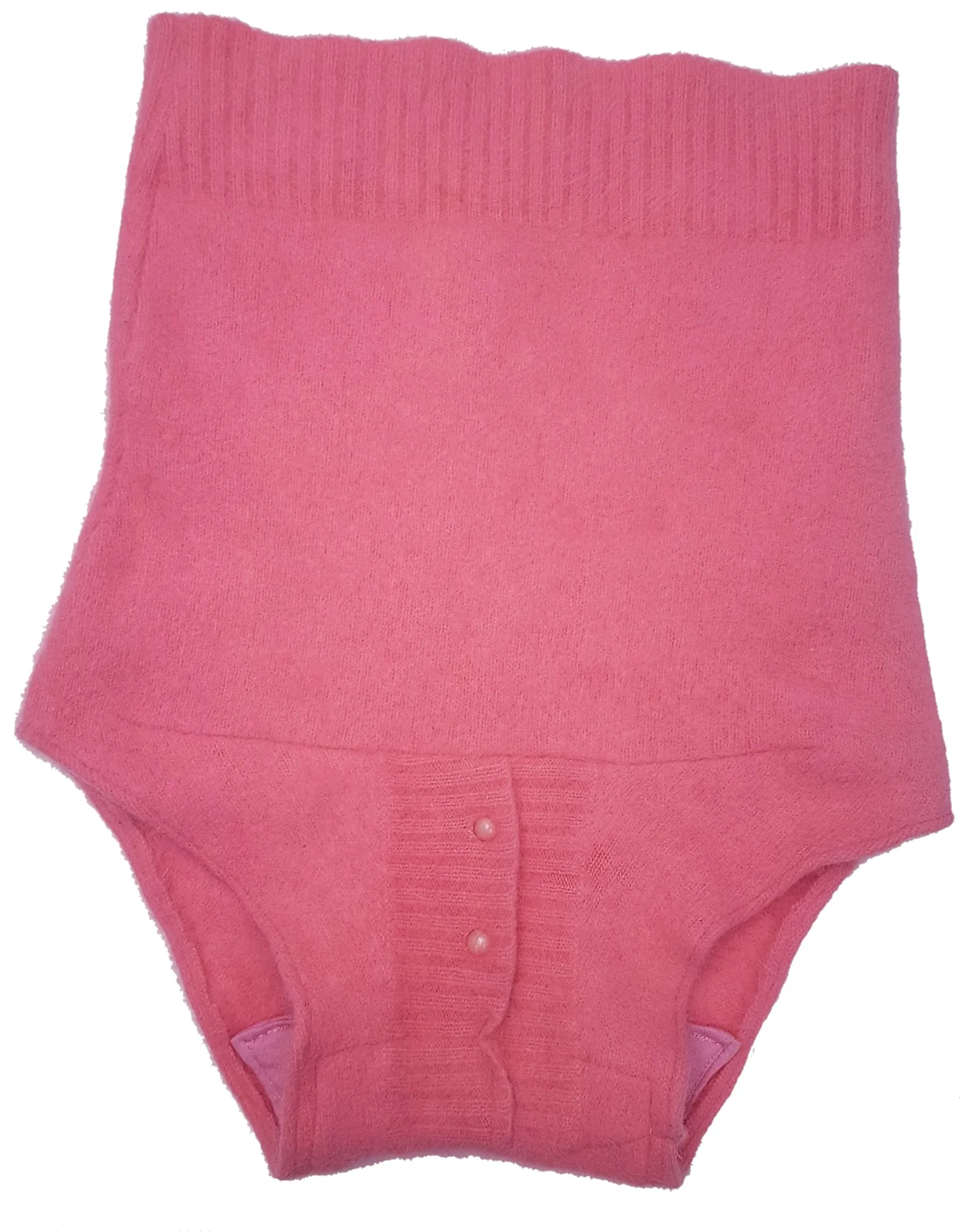 Vintage 50's | Pink Cashmere | High Waisted Shorts with Accent Buttons