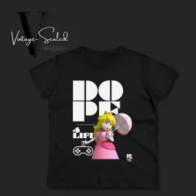 Vintage-Sealed "Dope 4 Life" Princess Peach Apparel Tee' Shirts Short Sleeves| Brand New Women's Fashion