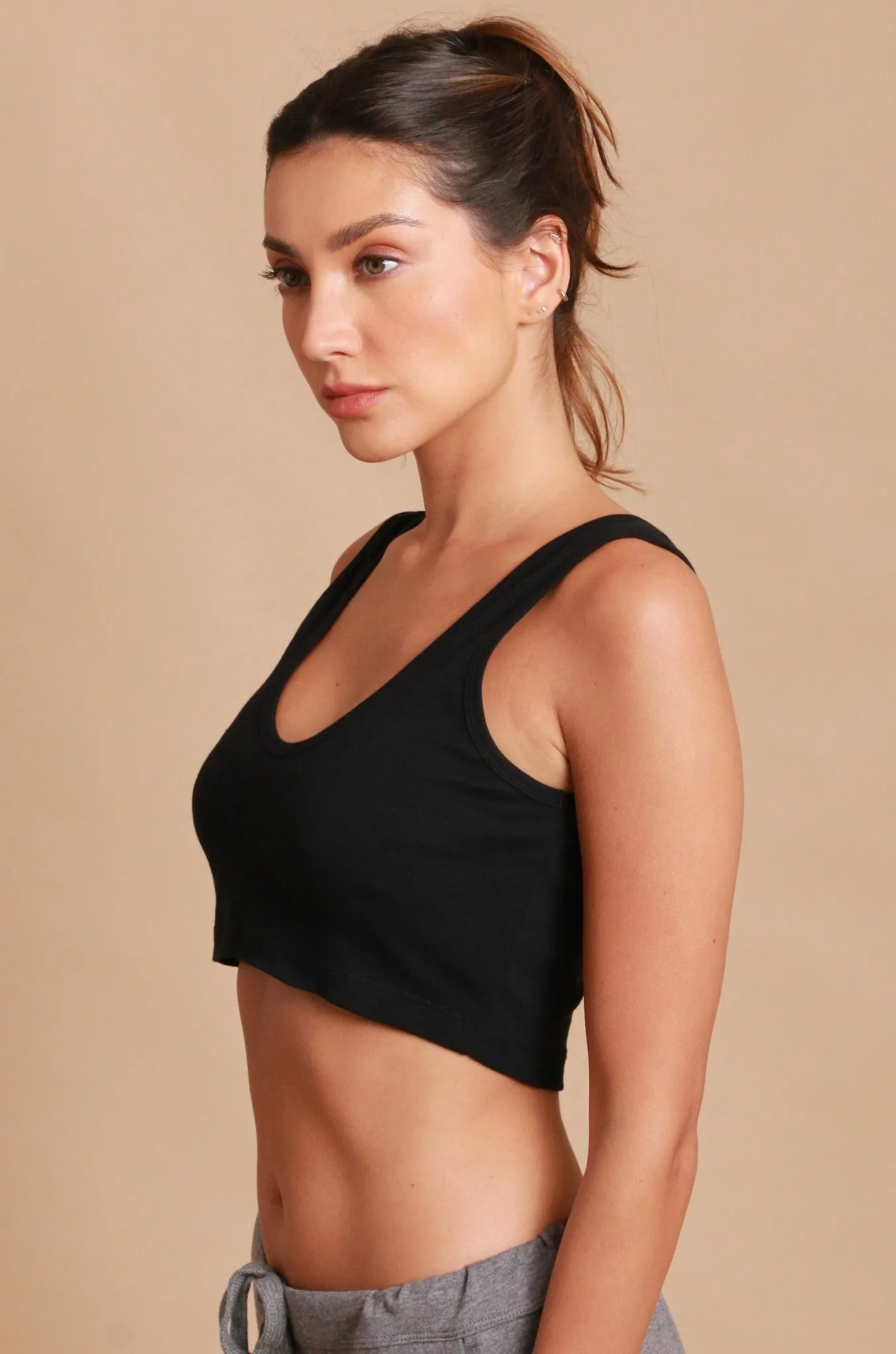 Women's 100% Organic Cotton Rib Bra Liner