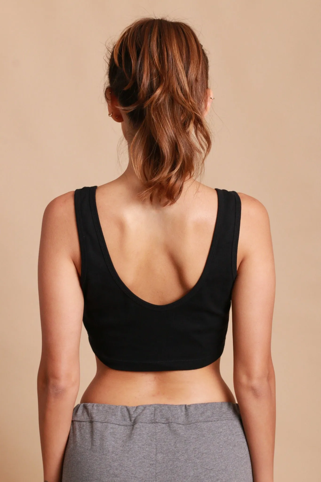 Women's 100% Organic Cotton Rib Bra Liner