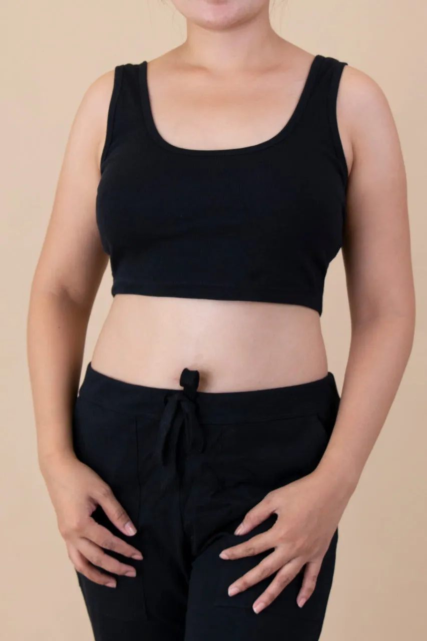 Women's 100% Organic Cotton Rib Bra Liner