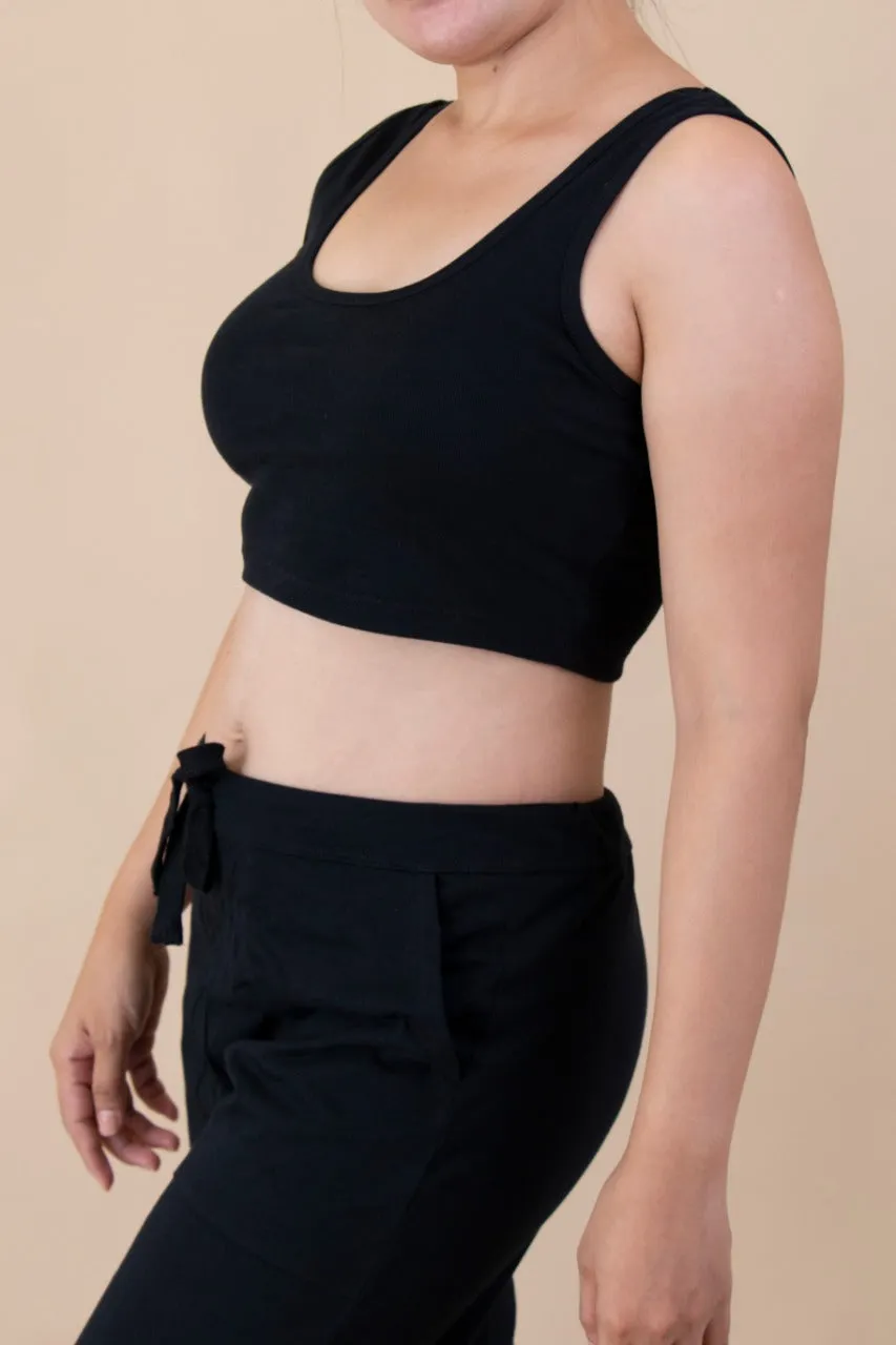 Women's 100% Organic Cotton Rib Bra Liner