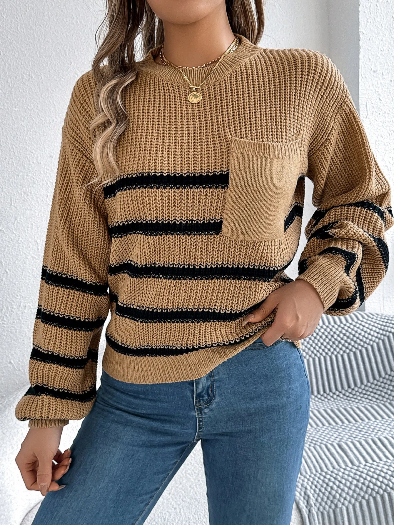 Women's autumn and winter casual  pullover sweater