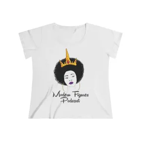 Women's Curvy Tee - No Binary - with tagline