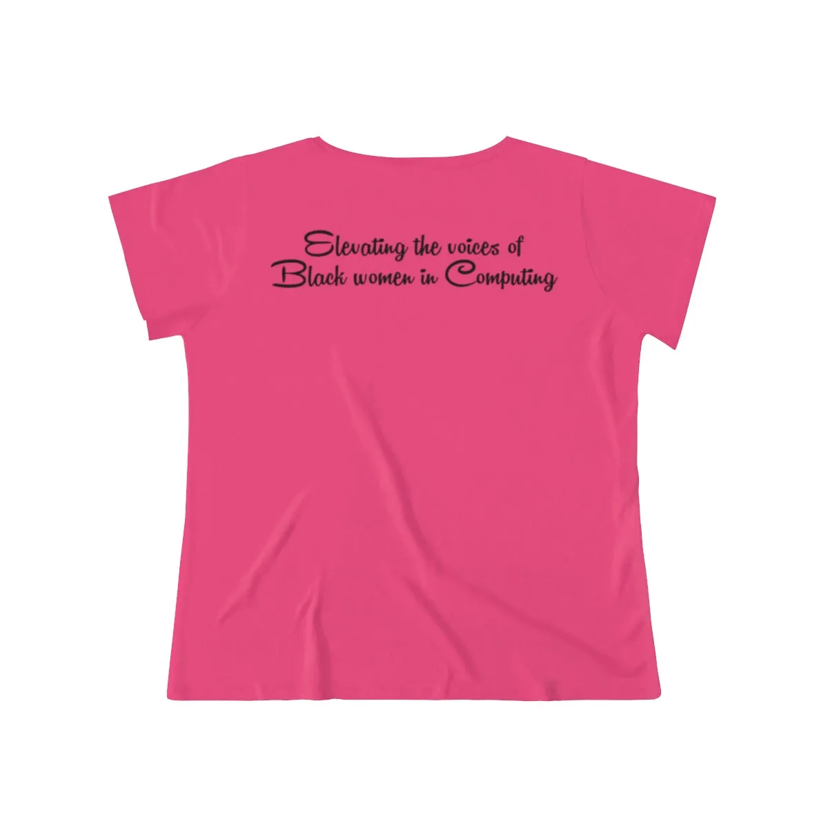 Women's Curvy Tee - No Binary - with tagline