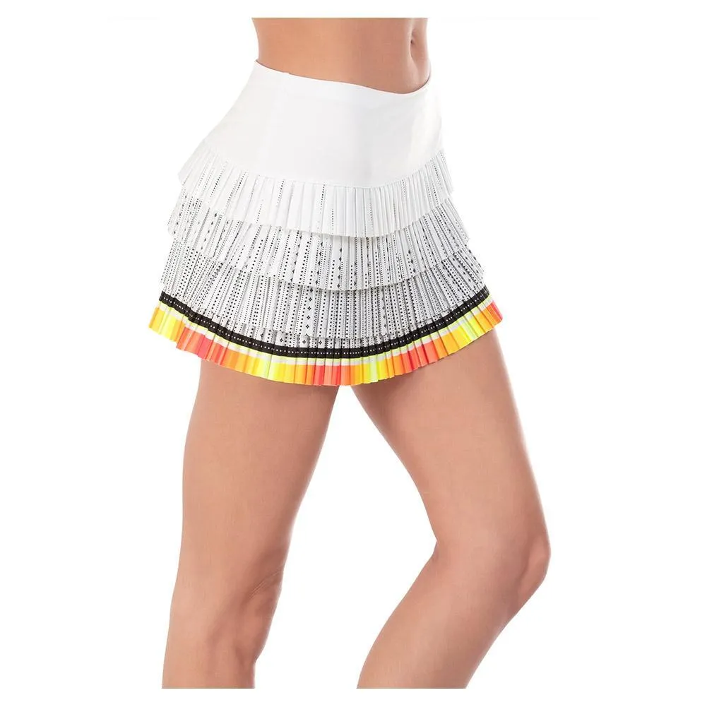 Women`s Heat Wave Pleated Tennis Skort White