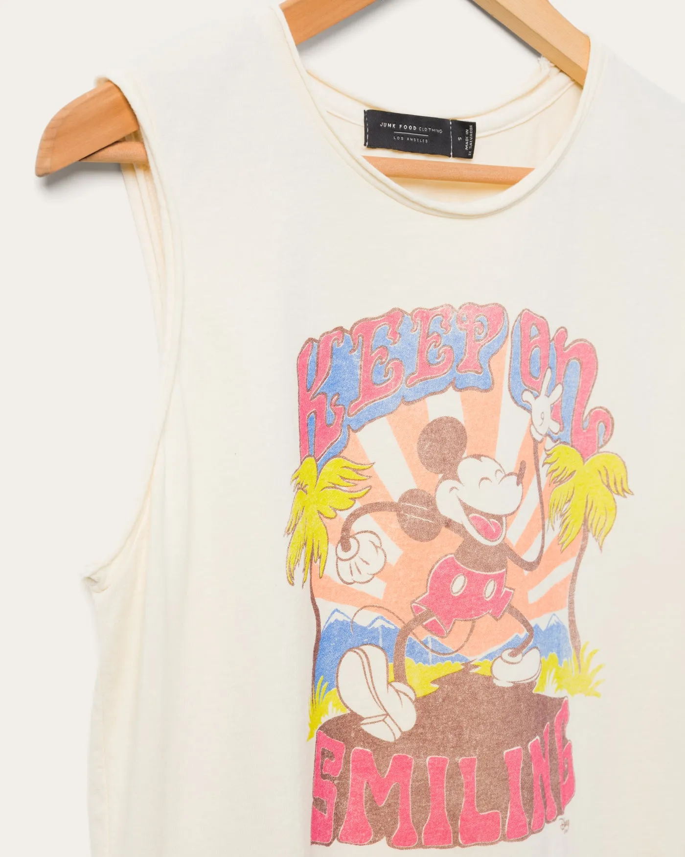 Women's Mickey Keep Smiling Muscle Tank
