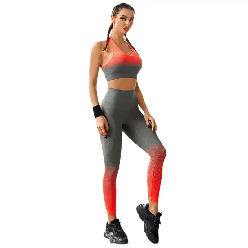 Women’s Seamless Breathable Moisture Wicking Bra Yoga Set