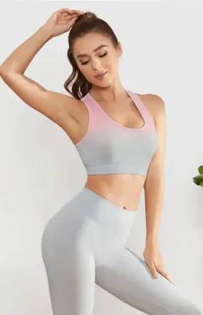 Women’s Seamless Breathable Moisture Wicking Bra Yoga Set